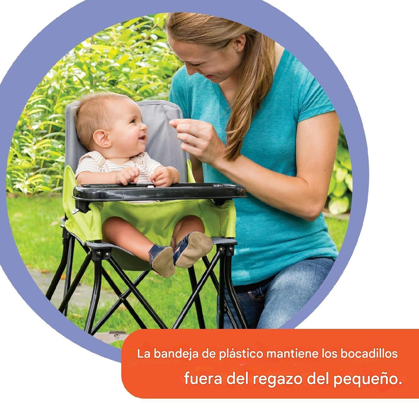 imageBright Starts by Summer Pop n Dine SE Highchair Sweet Life Edition Aqua Sugar Color  Portable Space Saver High Chair for IndoorOutdoor Dining with Fast Easy for 6 Months  45 PoundsGreen