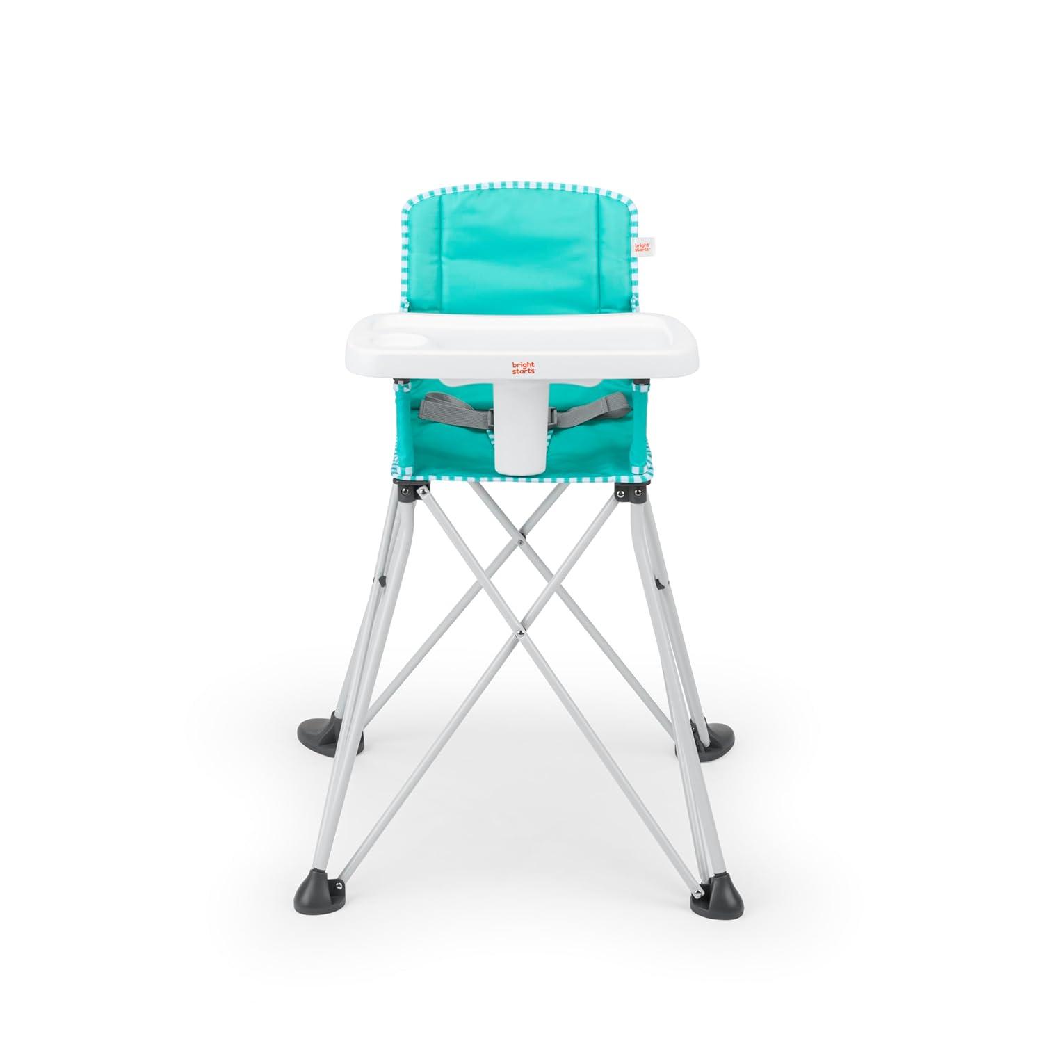 imageBright Starts by Summer Pop n Dine SE Highchair Sweet Life Edition Aqua Sugar Color  Portable Space Saver High Chair for IndoorOutdoor Dining with Fast Easy for 6 Months  45 PoundsTeal