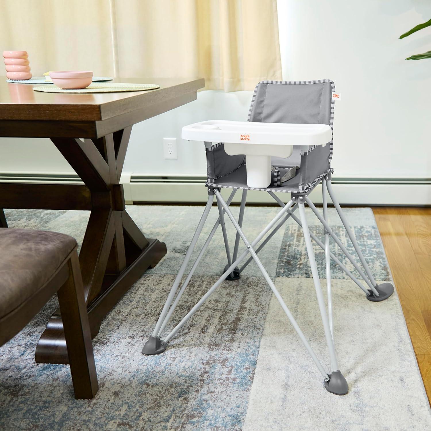 imageBright Starts by Summer Pop n Dine SE Highchair Sweet Life Edition Aqua Sugar Color  Portable Space Saver High Chair for IndoorOutdoor Dining with Fast Easy for 6 Months  45 PoundsGray