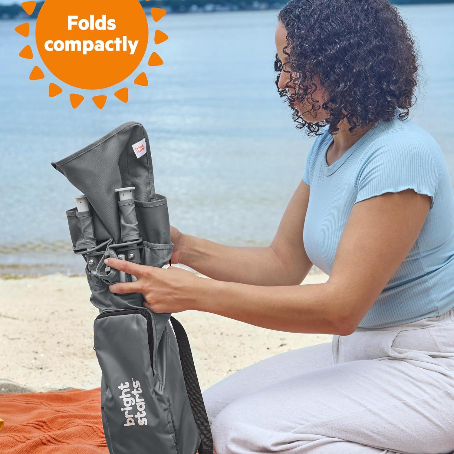 imageFord Bronco Pop N Sit Portable Booster Chair by Bright Starts Floor Seat IndoorOutdoor Use Compact Fold Area 51 Color 6 Mos  3 YrsGray 2