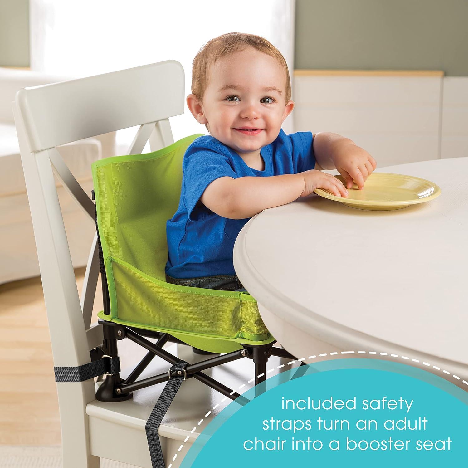 imageFord Bronco Pop N Sit Portable Booster Chair by Bright Starts Floor Seat IndoorOutdoor Use Compact Fold Area 51 Color 6 Mos  3 YrsGreen