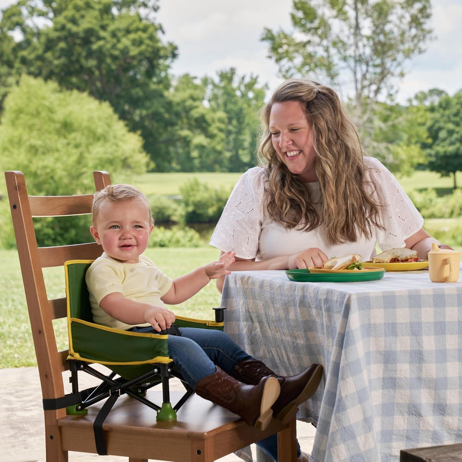 imageFord Bronco Pop N Sit Portable Booster Chair by Bright Starts Floor Seat IndoorOutdoor Use Compact Fold Area 51 Color 6 Mos  3 YrsJohn Deere