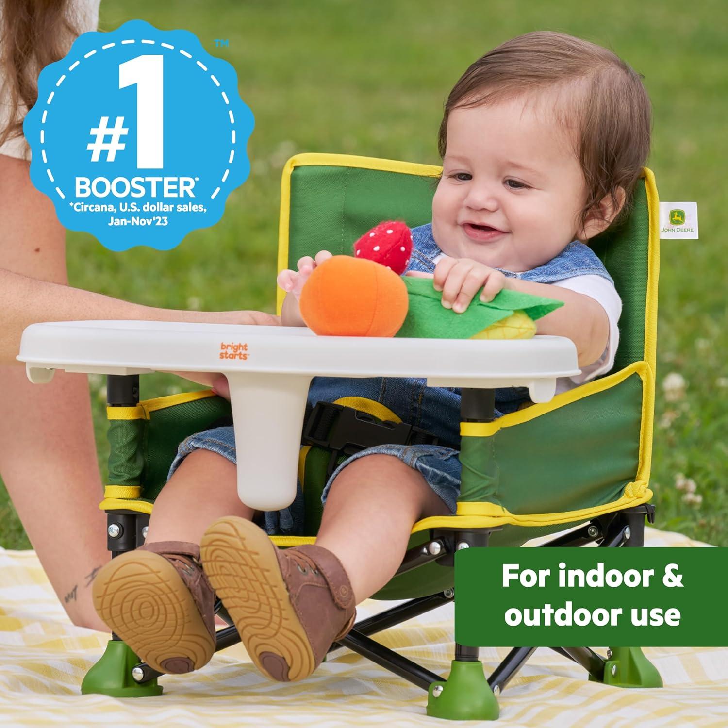 imageFord Bronco Pop N Sit Portable Booster Chair by Bright Starts Floor Seat IndoorOutdoor Use Compact Fold Area 51 Color 6 Mos  3 YrsJohn Deere