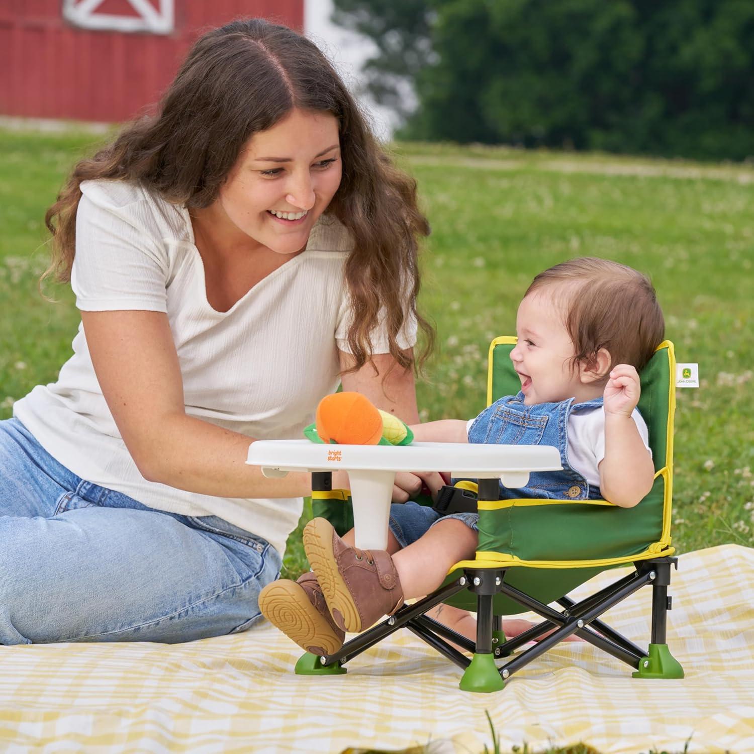 imageFord Bronco Pop N Sit Portable Booster Chair by Bright Starts Floor Seat IndoorOutdoor Use Compact Fold Area 51 Color 6 Mos  3 YrsJohn Deere