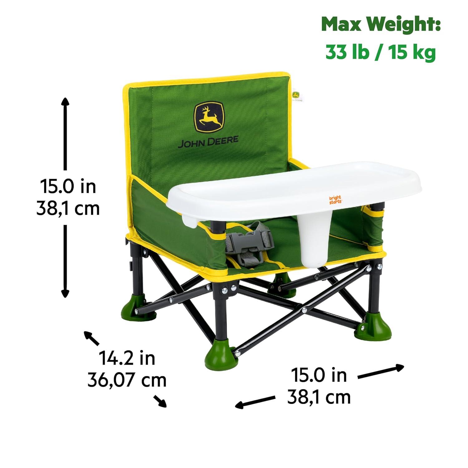 imageFord Bronco Pop N Sit Portable Booster Chair by Bright Starts Floor Seat IndoorOutdoor Use Compact Fold Area 51 Color 6 Mos  3 YrsJohn Deere