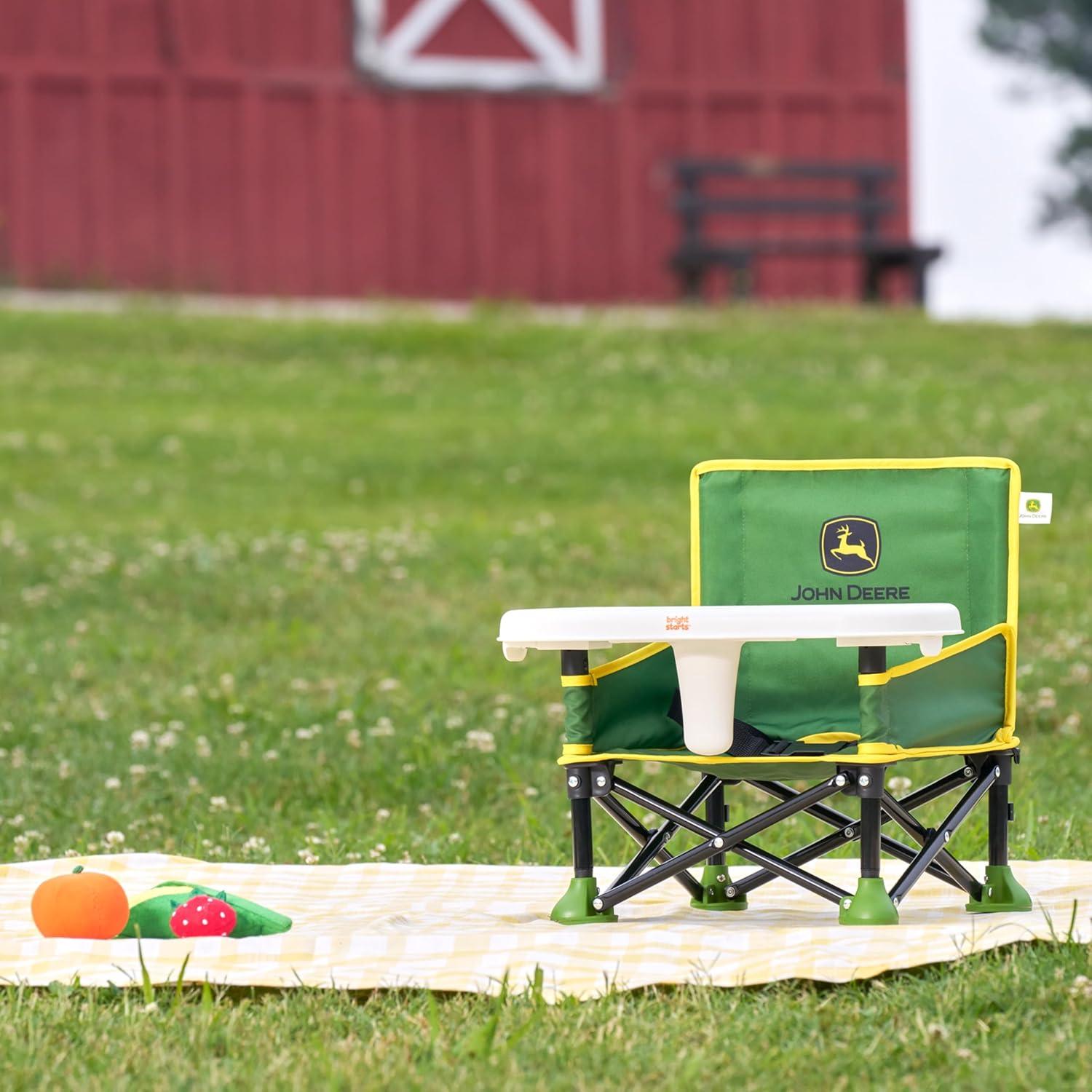 imageFord Bronco Pop N Sit Portable Booster Chair by Bright Starts Floor Seat IndoorOutdoor Use Compact Fold Area 51 Color 6 Mos  3 YrsJohn Deere