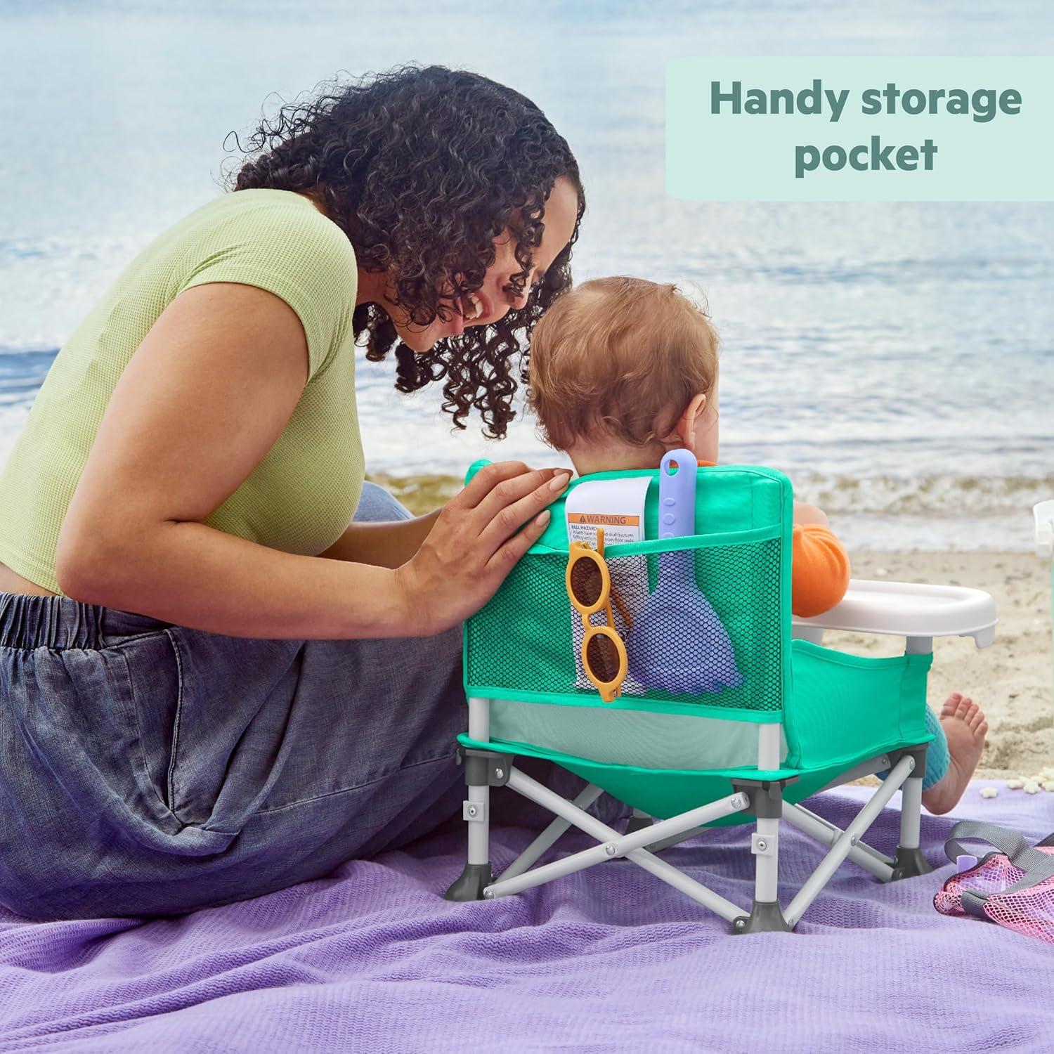 imageFord Bronco Pop N Sit Portable Booster Chair by Bright Starts Floor Seat IndoorOutdoor Use Compact Fold Area 51 Color 6 Mos  3 YrsLittle Mermaid
