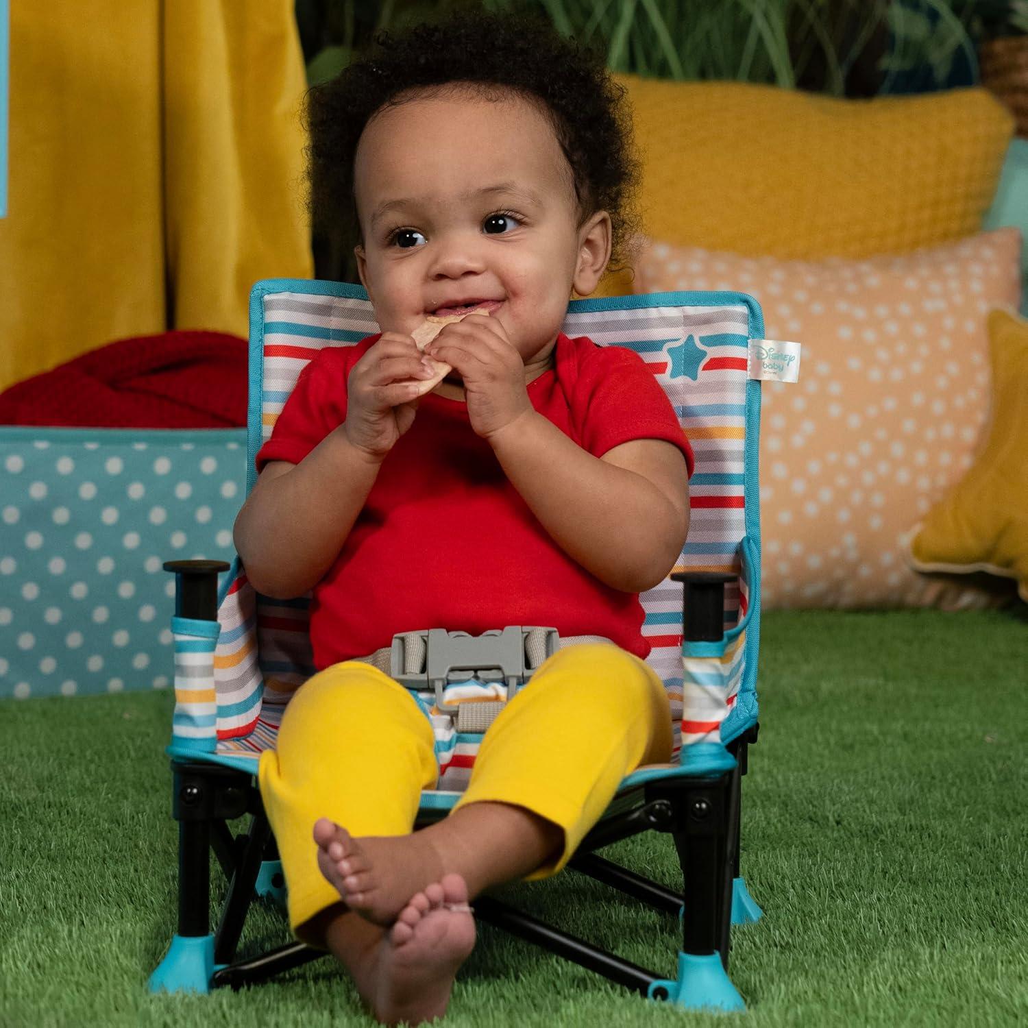 imageFord Bronco Pop N Sit Portable Booster Chair by Bright Starts Floor Seat IndoorOutdoor Use Compact Fold Area 51 Color 6 Mos  3 YrsMickey