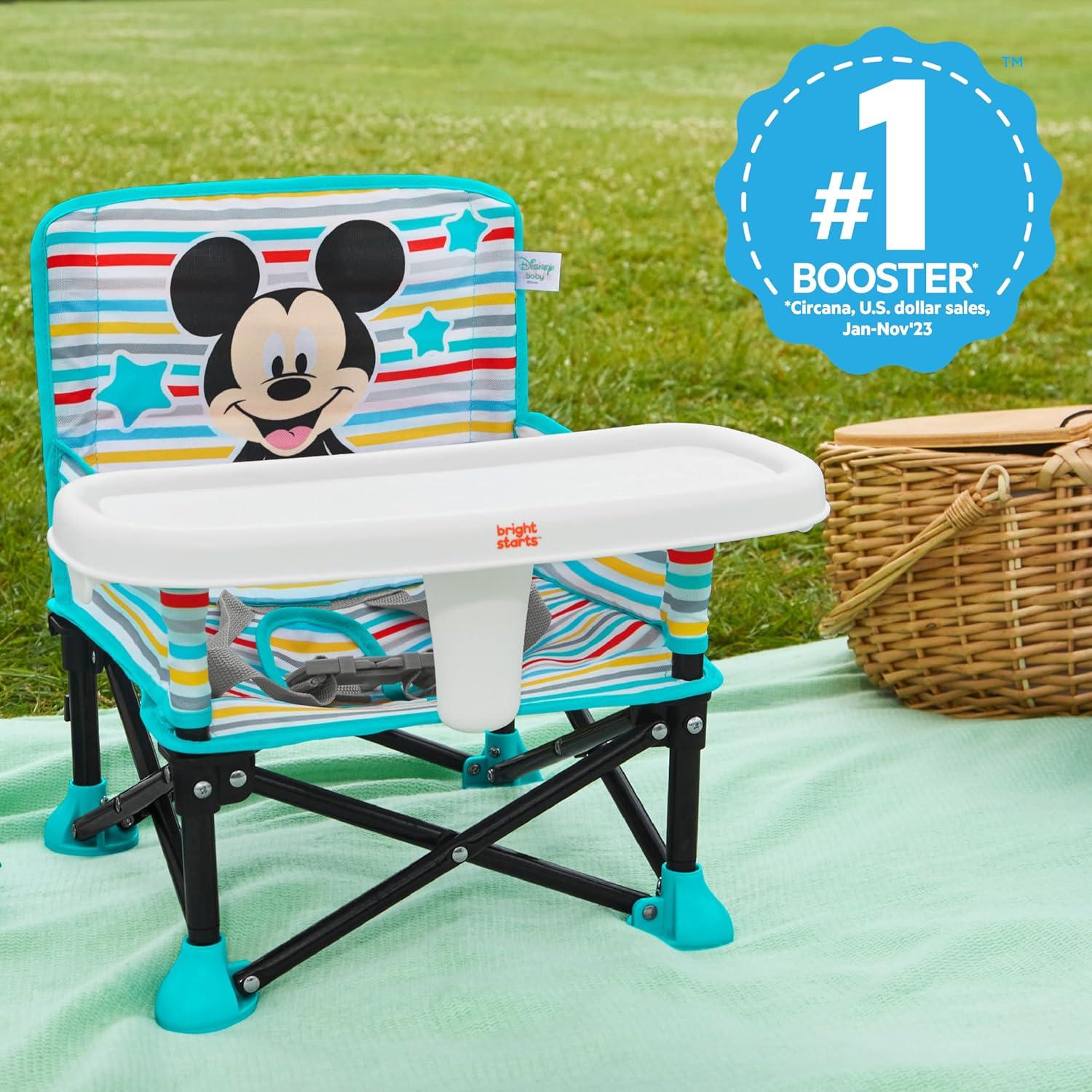 imageFord Bronco Pop N Sit Portable Booster Chair by Bright Starts Floor Seat IndoorOutdoor Use Compact Fold Area 51 Color 6 Mos  3 YrsMickey