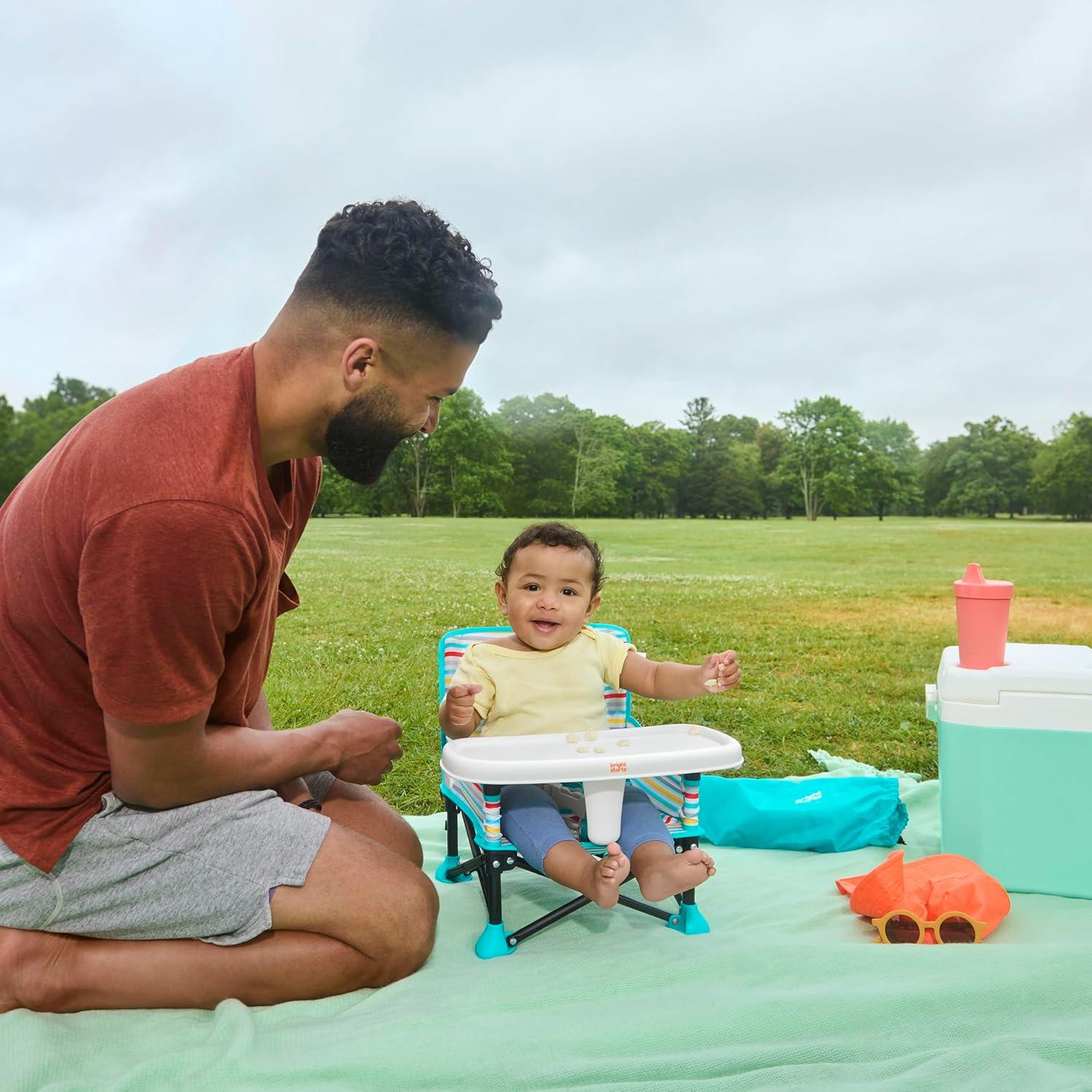 imageFord Bronco Pop N Sit Portable Booster Chair by Bright Starts Floor Seat IndoorOutdoor Use Compact Fold Area 51 Color 6 Mos  3 YrsMickey