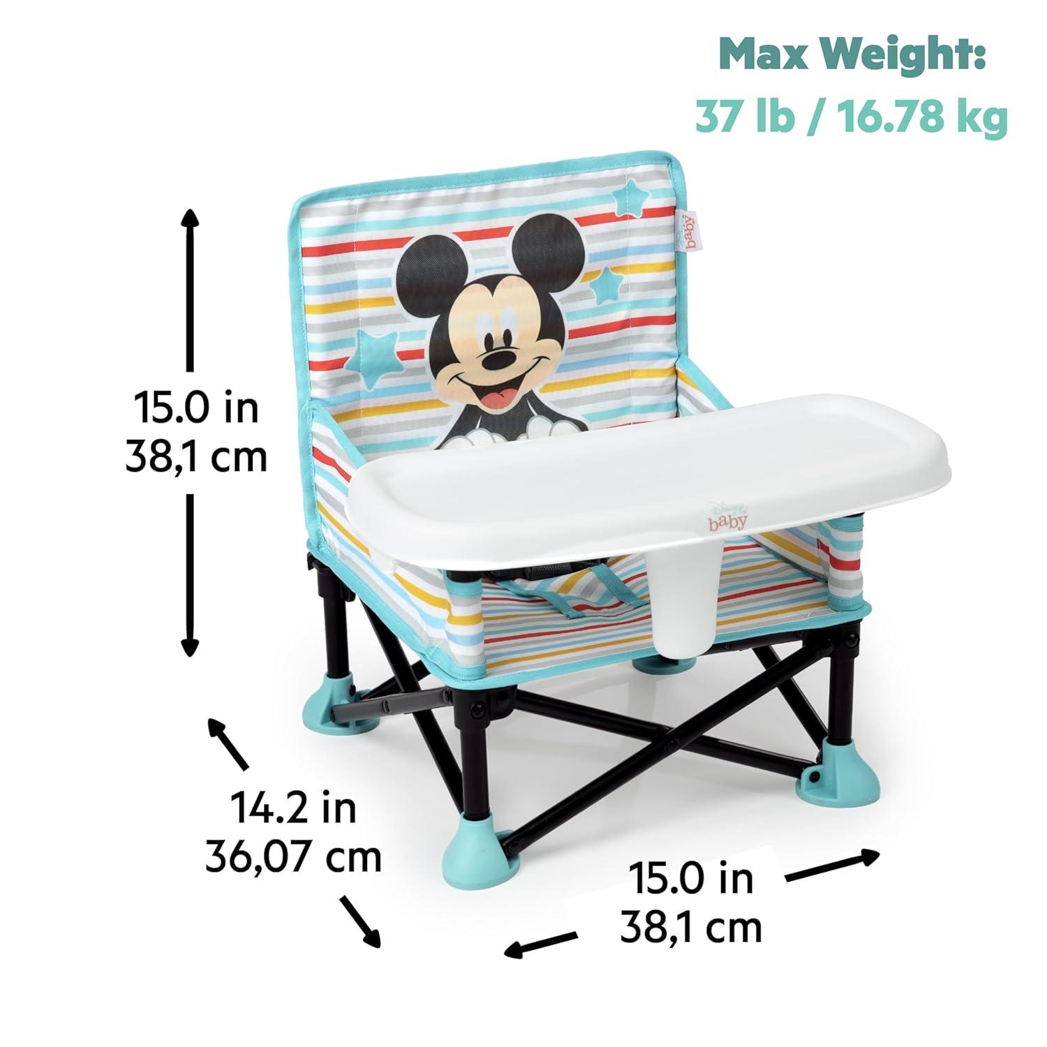 imageFord Bronco Pop N Sit Portable Booster Chair by Bright Starts Floor Seat IndoorOutdoor Use Compact Fold Area 51 Color 6 Mos  3 YrsMickey