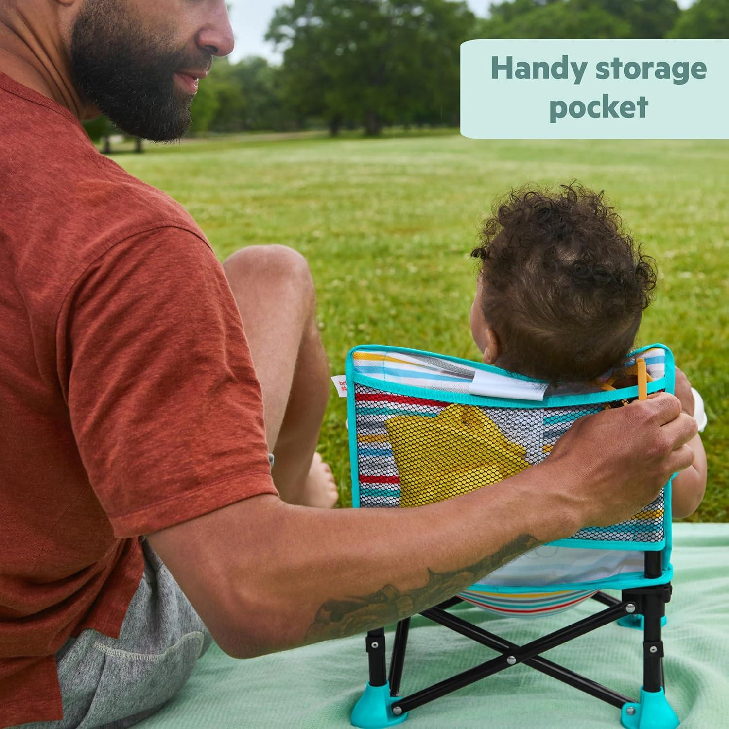 imageFord Bronco Pop N Sit Portable Booster Chair by Bright Starts Floor Seat IndoorOutdoor Use Compact Fold Area 51 Color 6 Mos  3 YrsMickey