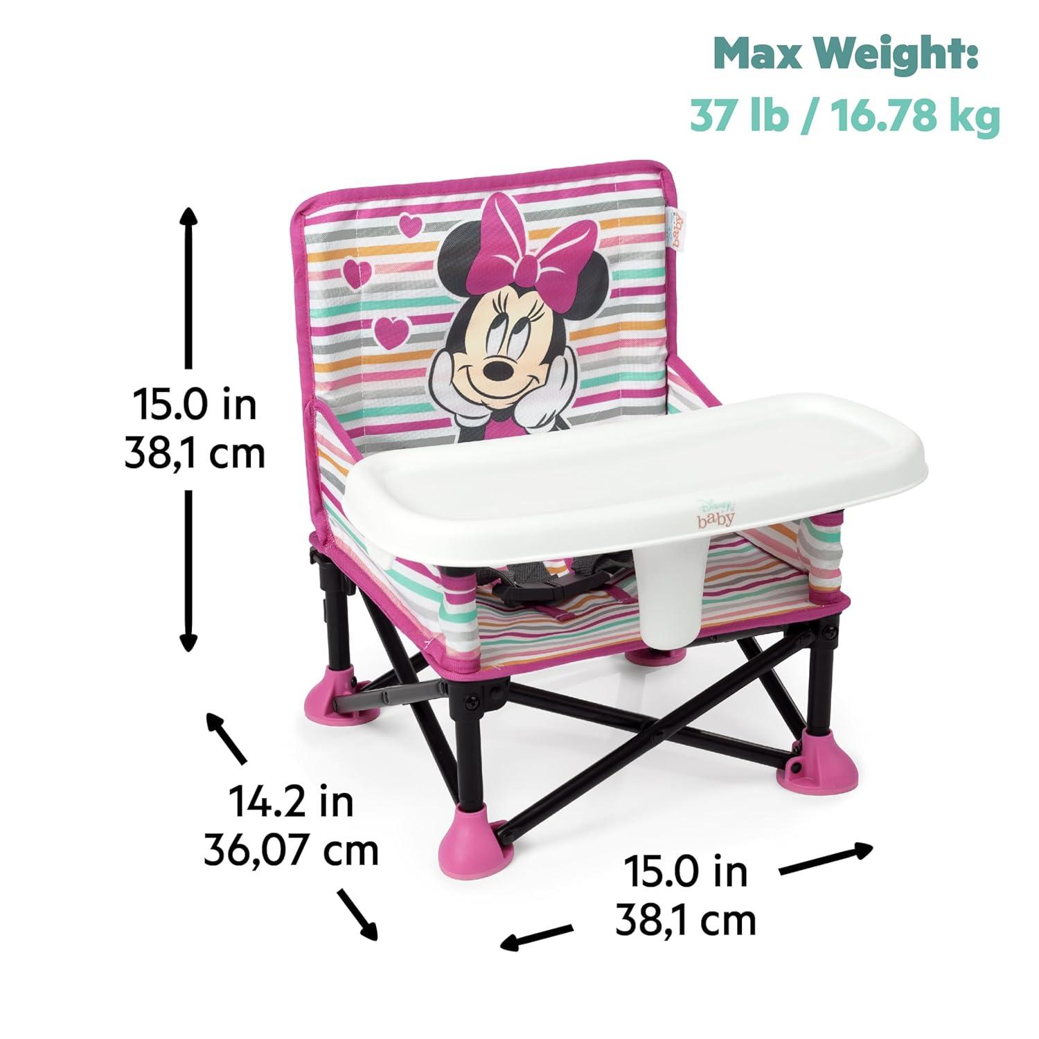 imageFord Bronco Pop N Sit Portable Booster Chair by Bright Starts Floor Seat IndoorOutdoor Use Compact Fold Area 51 Color 6 Mos  3 YrsMinnie