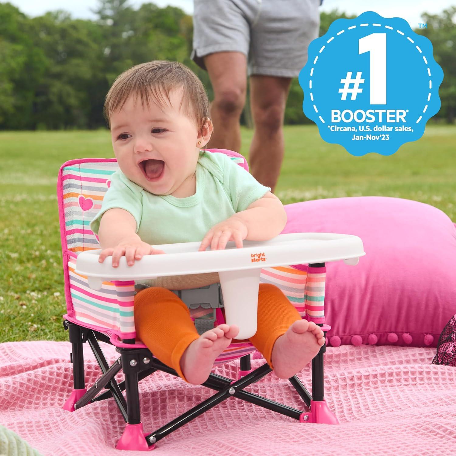 imageFord Bronco Pop N Sit Portable Booster Chair by Bright Starts Floor Seat IndoorOutdoor Use Compact Fold Area 51 Color 6 Mos  3 YrsMinnie