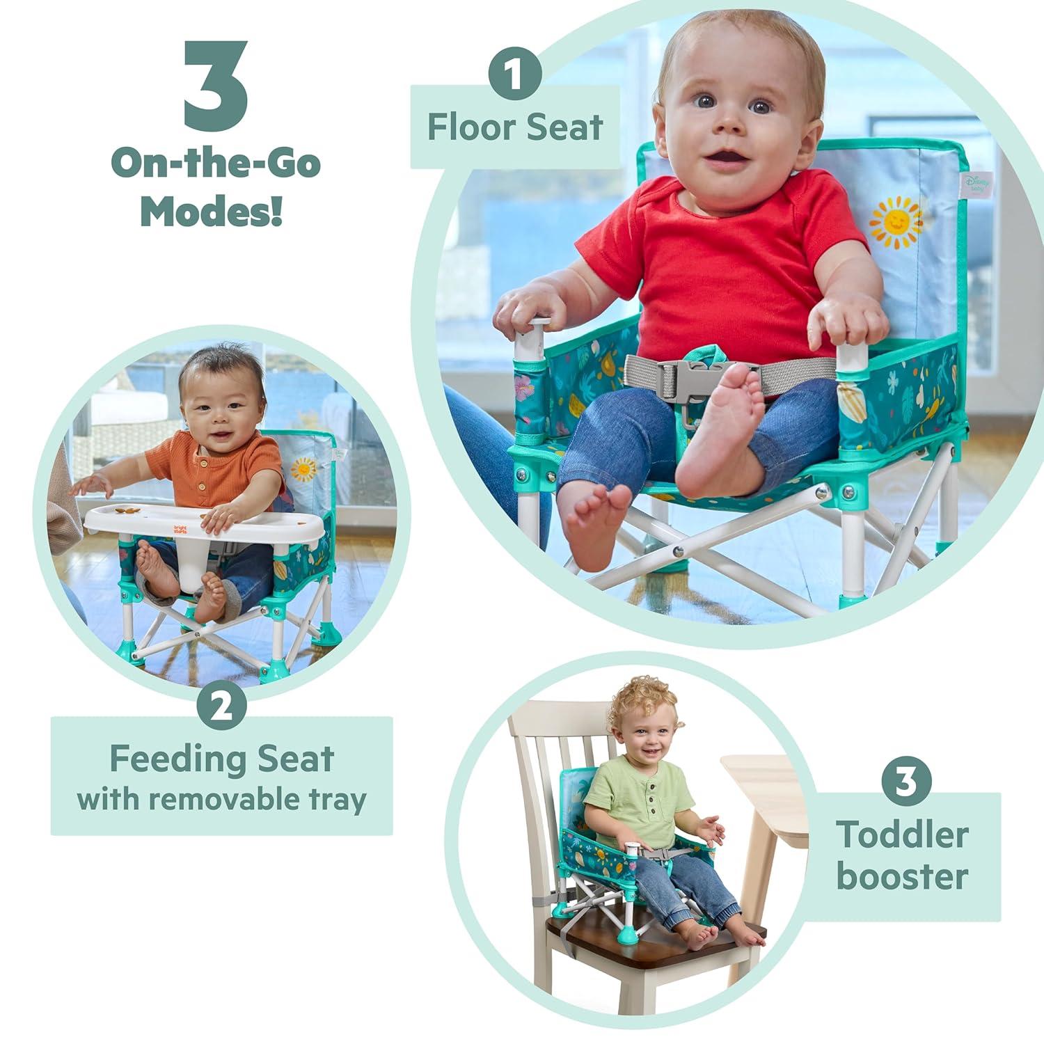 imageFord Bronco Pop N Sit Portable Booster Chair by Bright Starts Floor Seat IndoorOutdoor Use Compact Fold Area 51 Color 6 Mos  3 YrsStitch