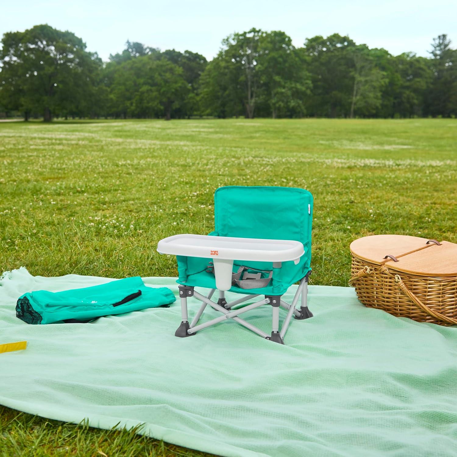 imageFord Bronco Pop N Sit Portable Booster Chair by Bright Starts Floor Seat IndoorOutdoor Use Compact Fold Area 51 Color 6 Mos  3 YrsTeal
