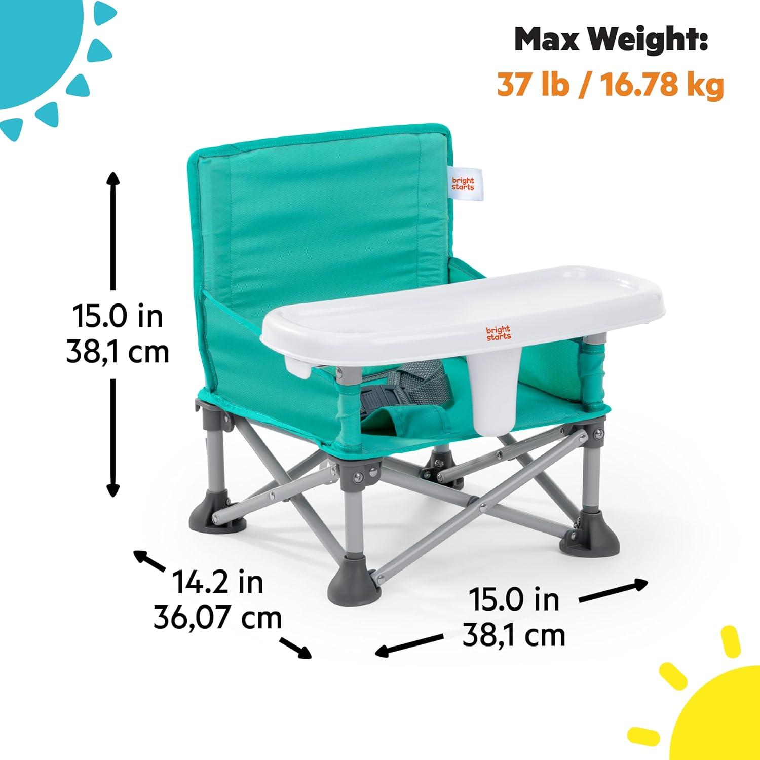 imageFord Bronco Pop N Sit Portable Booster Chair by Bright Starts Floor Seat IndoorOutdoor Use Compact Fold Area 51 Color 6 Mos  3 YrsTeal