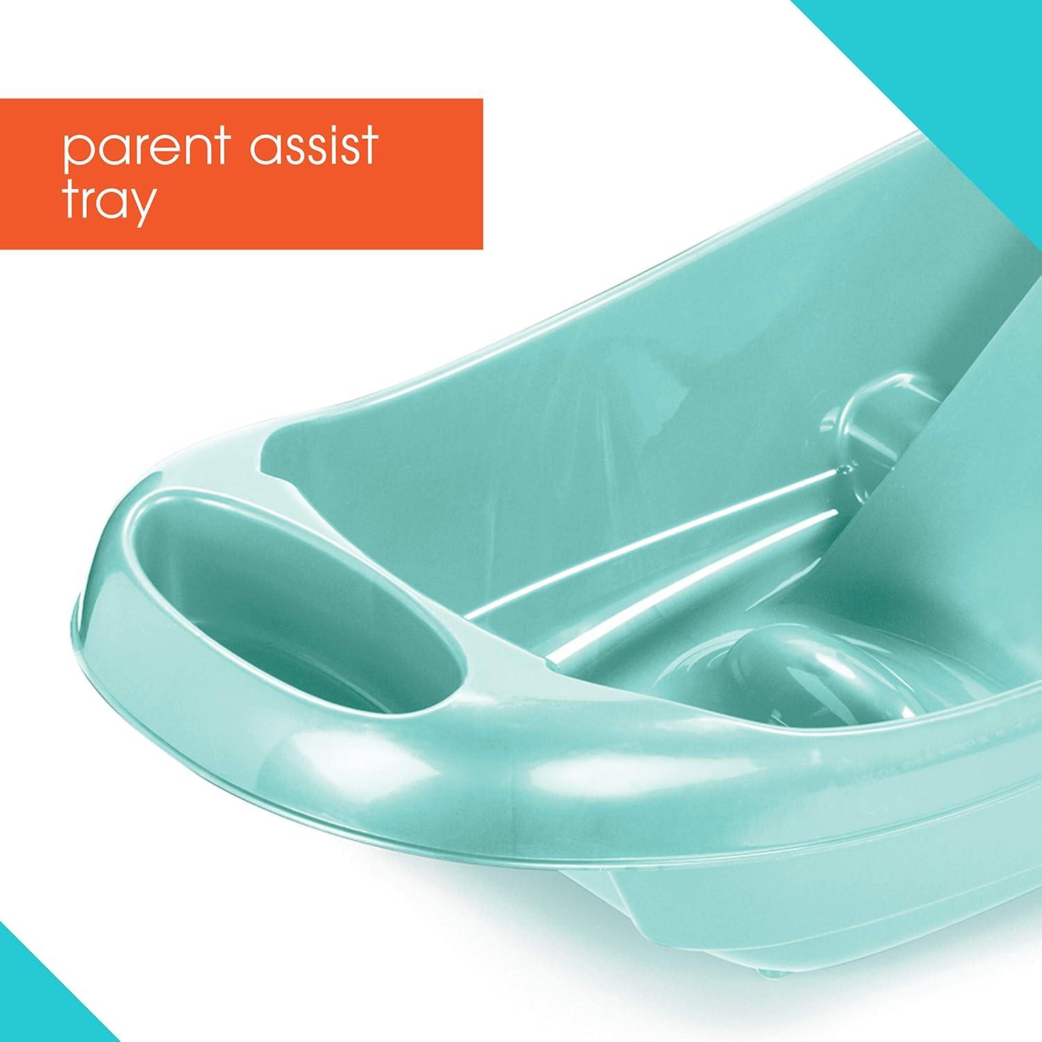 imageSummer Infant Splish n Splash 3Stage Tub for Newborn to Toddler Aqua  Includes Fabric Sling Cushioned Support Parent Assist Tray and Drain PlugTeal