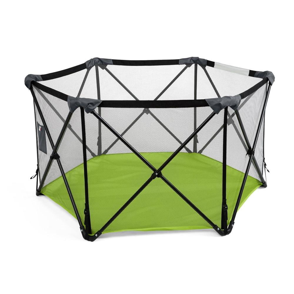 imageBright Starts Pop N Play IndoorOutdoor Playard Portable Playpen for Babies and Toddlers Unisex Easy Compact FoldGreen