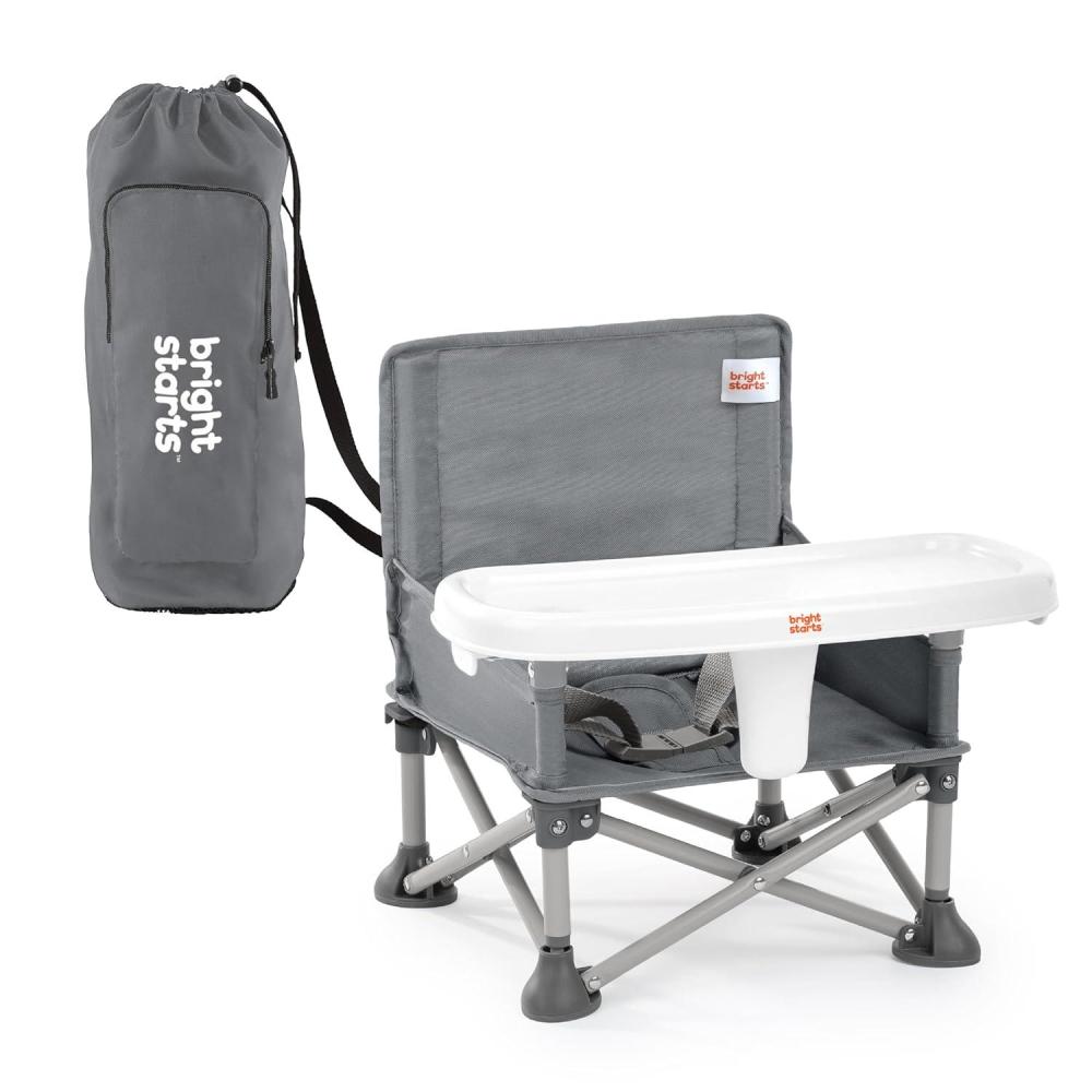 imageFord Bronco Pop N Sit Portable Booster Chair by Bright Starts Floor Seat IndoorOutdoor Use Compact Fold Area 51 Color 6 Mos  3 YrsGray 2