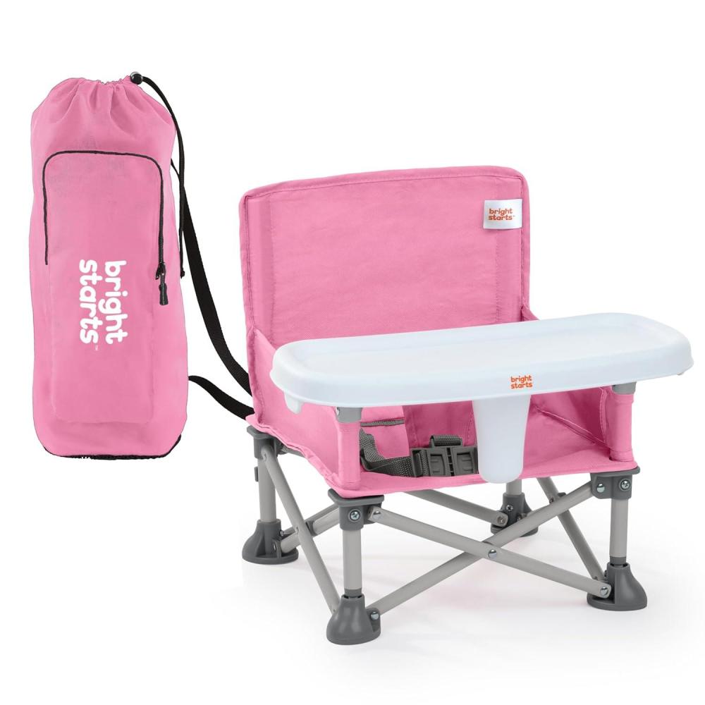 imageFord Bronco Pop N Sit Portable Booster Chair by Bright Starts Floor Seat IndoorOutdoor Use Compact Fold Area 51 Color 6 Mos  3 YrsPink