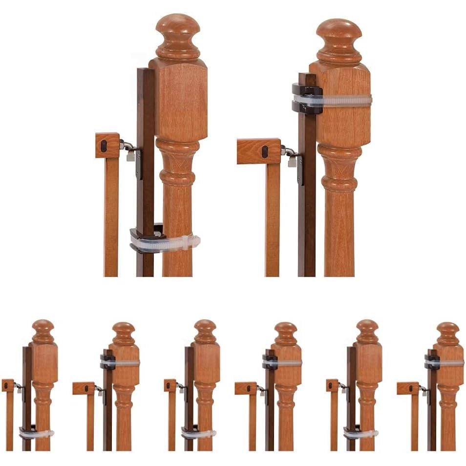 imageSummer Infant Banister to Banister Gate Mounting Kit  Fits Round or Square Banisters Accommodates Most Hardware ampamp Pressure Mount Baby Gates up to 37 Tall Gate Sold Separately37 Inch  2 Count Pack of 4
