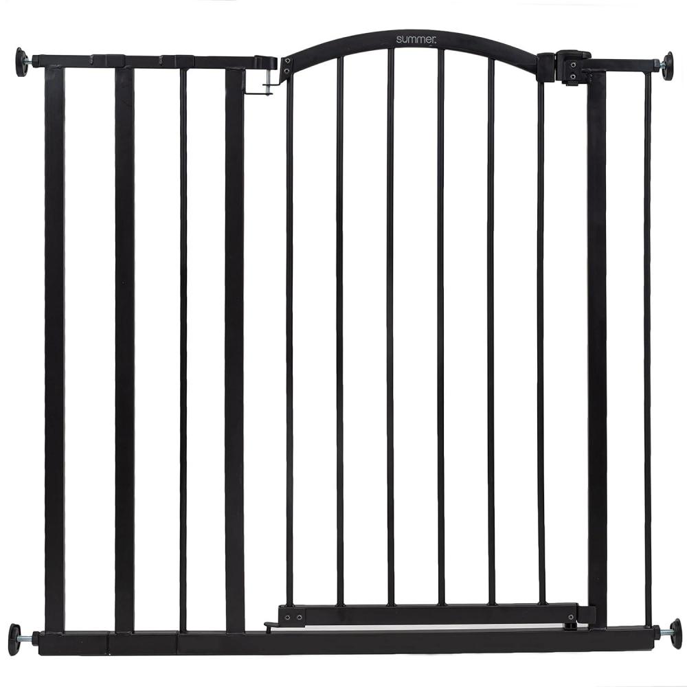imageSummer Infant Extra Tall Decor Pet and Baby Gate 2875quot  3975quot Wide 36quot Tall Pressure or Hardware Mount Install Inbetween Rooms Doorways ampamp Stairways WalkThrough Safety Gate BlackBlack