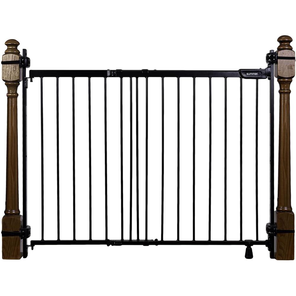 imageSummer Infant Metal Banister ampamp Stair Safety Baby Gate 3146 Wide 325 Tall Banister ampamp Wall Mount BlackBlack