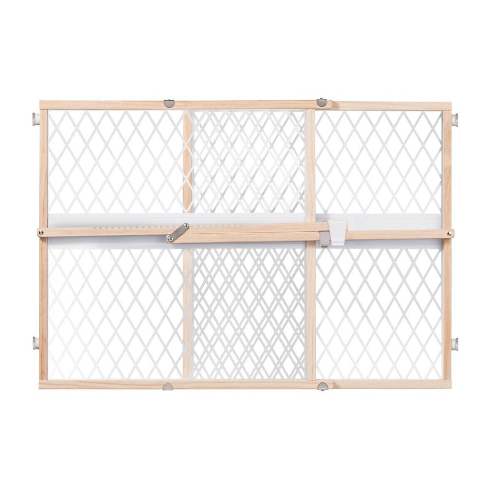 imageSummer Infant Secure Pressure Mount Wood ampamp Plastic Baby Gate Natural Hardwood Finish  24 Tall Fits Openings up to 275 to 42 Wide Baby and Pet Gate for DoorwaysNatural Wood