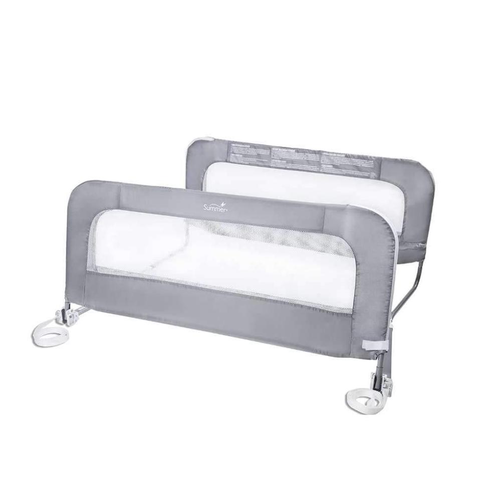 imageSummer Infant Single Fold Safety Bedrail White Metal and Fabric Bedrail for Toddlers 425 Long Fits Twin Full and Queen Beds and Accommodates Thick Mattresses and Platform BedsMetal