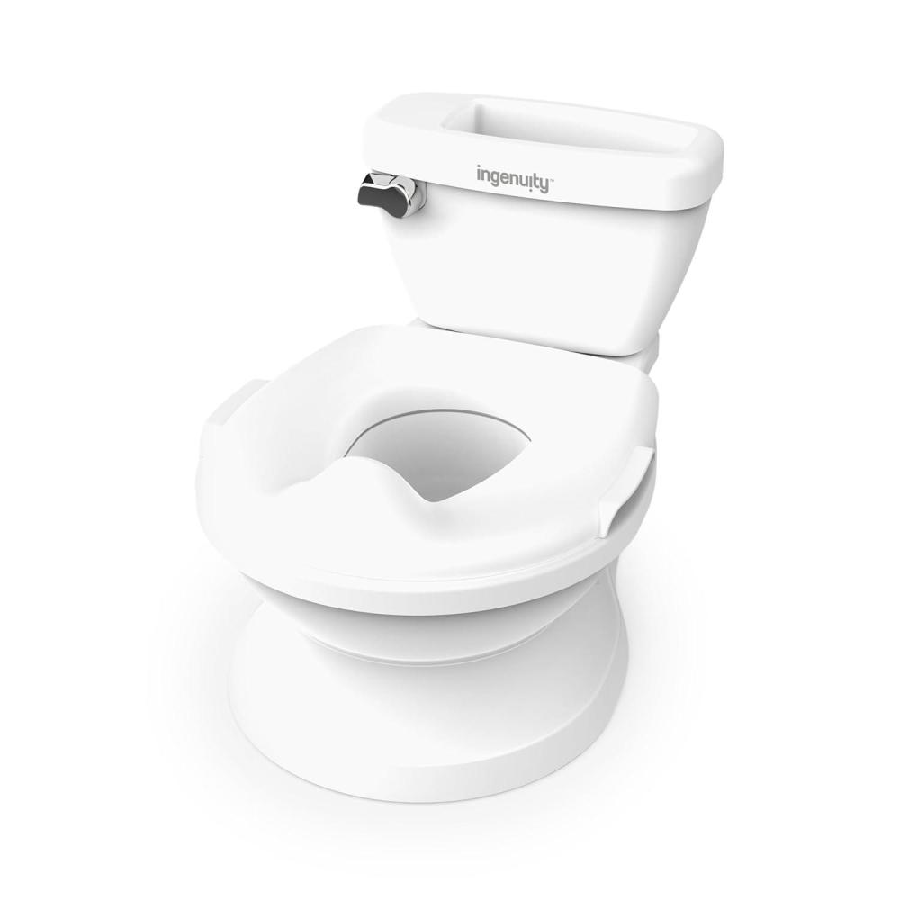 imageSummer Infant by Ingenuity My Size Potty Pro in White Toddler Potty Training Toilet Lifelike Flushing Sound for Ages 18 Months Up to 50 PoundsWhite