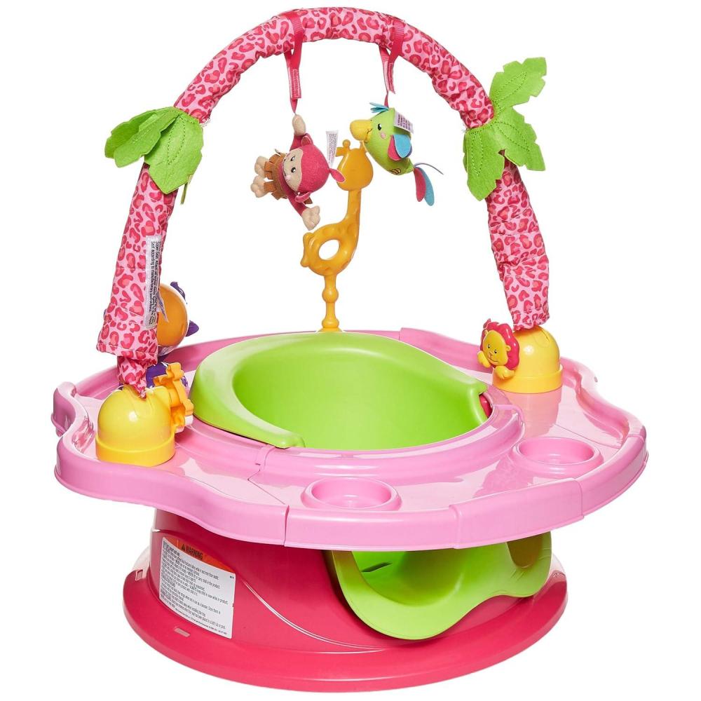 imageSummer by Bright Starts Deluxe SuperSeat Island Giggles Fun Baby Seat for Sitting Up Playtime and Meals Ages 4 Months to 4 Years
