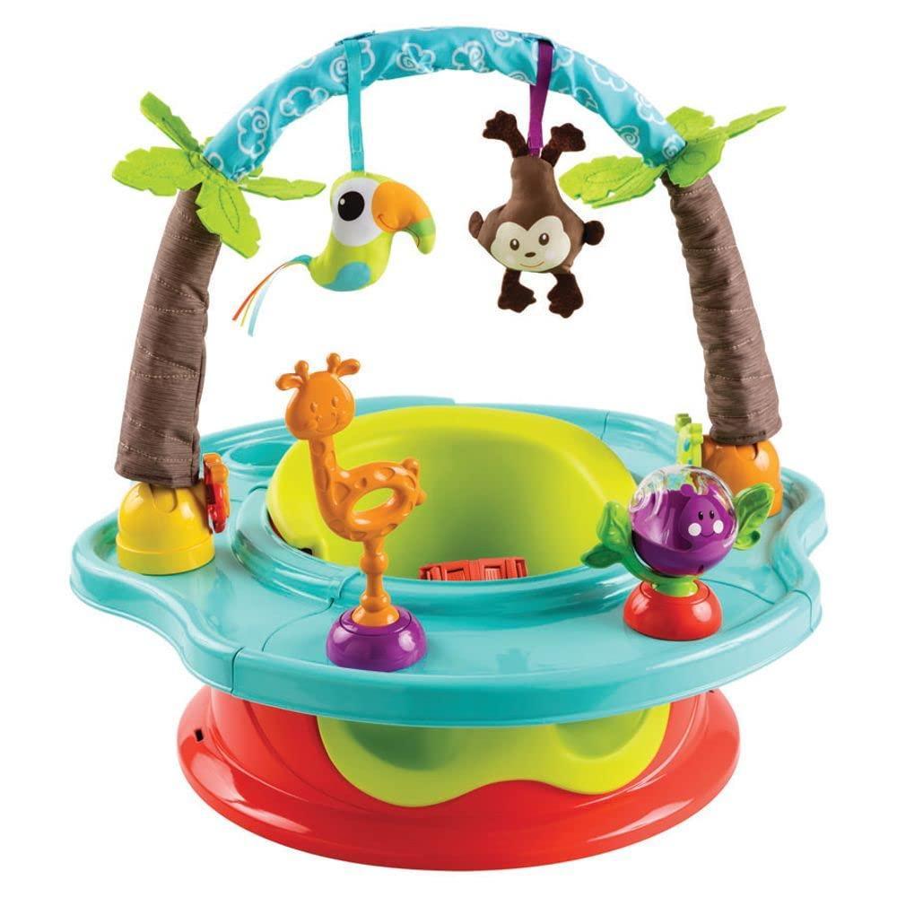 imageSummer by Bright Starts Deluxe SuperSeat Wild Safari Fun Baby Seat for Sitting Up Playtime and Meals Ages 4 Months to 4 YearsWild Safari