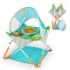 imageBright Starts Pop N Jump SE Portable Baby Activity Center Indoor Outdoor Use Lightweight Carrying Bag Canopy 612 Months SweetsOwl Forest