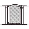 imageIngenuity Decorative Panel Tall Baby Gate ampamp Dog Gate 28quot42quot Wide 30quot Tall Hardware or Pressure Mounted Install on Top or Bottom of Stairs Banister or Doorway  EspressoEspresso
