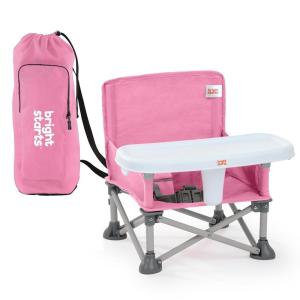 Ford Bronco Pop ‘N Sit Portable Booster Chair by Bright Starts, Floor Seat, Indoor/Outdoor Use, Compact Fold, Area 51 Color, 6 Mos – 3 Yrs(Pink)