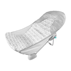 Ingenuity Foldaway 2-Position Baby Bath Seat, Adjustable Support for Sink or Bathtub, Ages 0-6 Months up to 20 Pounds, Machine-Washable Sling(Gray Swirls)