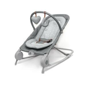 Summer Infant 2-in-1 Bouncer & Rocker Duo (Gray and Teal) Convenient and Portable Rocker and Bouncer for Babies Includes Soft Toys and Soothing Vibrations(Heather Gray)