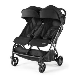 Summer Infant 3Dpac CS+ Double Stroller, Black – Car Seat Compatible Lightweight Baby Stroller with Convenient One-Hand Fold, Reclining Seats, Two Extra-Large Canopies & Parent Friendly Features