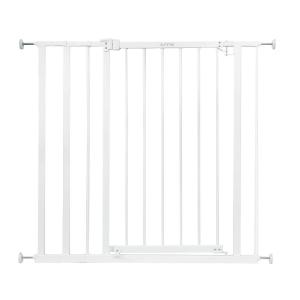 Summer Infant Everywhere Extra Tall & Extra Wide Pet and Baby Gate, 28.75″ – 39.75″ Wide, 36″ Tall, Pressure and Hardware Mounted, Install In-Between Rooms, Doorways and Stairways – White Metal