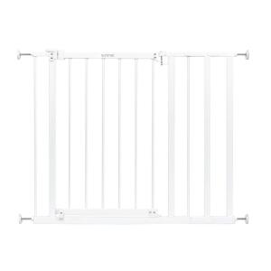 Summer Infant Everywhere Extra Wide Walk-Thru Safety Pet and Baby Gate, 28.75″ – 39.75″ Wide, 30″ Tall, Pressure or Hardware Mounted, Install In-between Rooms, Doorways & Stairways – White Metal