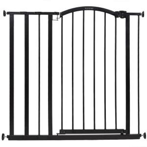 Summer Infant Extra Tall Decor Pet and Baby Gate, 28.75″ – 39.75″ Wide, 36″ Tall, Pressure or Hardware Mount, Install In-between Rooms, Doorways & Stairways, Walk-Through Safety Gate, Black(Black)