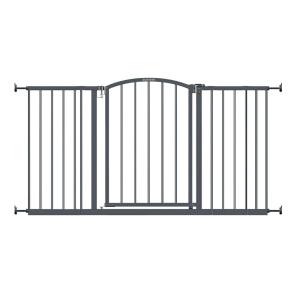 Summer Infant Gray Decor Safety Baby Gate – 27″ Tall, Fits 28″ to 51.5″ Wide Openings, 20″ Door Opening, Baby & Pet Gate for Extra Wide Doorways(Gray)
