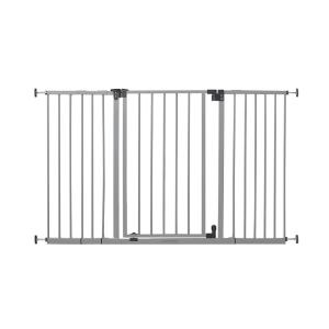 Summer Infant Gray Decor Safety Baby Gate – 27″ Tall, Fits 28″ to 51.5″ Wide Openings, 20″ Door Opening, Baby & Pet Gate for Extra Wide Doorways(Slate)
