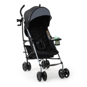 Summer Infant Ingenuity 3Dlite Convenience Stroller,Jet Black–Lightweight Stroller with Aluminum Frame,Large Seat Area, 4 Position Recline, Extra Large Storage Basket– Infant Stroller for Travel&More(Dark Gray)