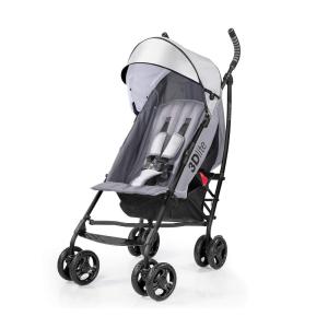 Summer Infant Ingenuity 3Dlite Convenience Stroller,Jet Black–Lightweight Stroller with Aluminum Frame,Large Seat Area, 4 Position Recline, Extra Large Storage Basket– Infant Stroller for Travel&More(Grey)