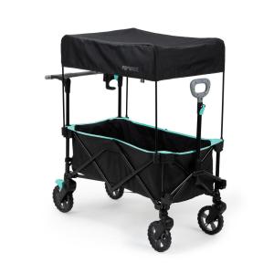 Summer Infant Ingenuity Pop ‘N Ride Lightweight Stroller Wagon – Face-to-Face Seats for 2 with 3-Point Harnesses & Sun Canopy