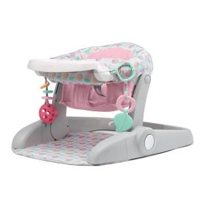 Summer Infant Learn-to-Sit Stages 3-Position Floor Seat, Sweet-and-Sour Pink – Sit Baby Up to See The World – Activity Seat is Adjustable – Includes Toys and Tray(Pink)