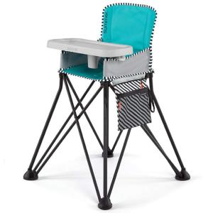 Summer Infant Pop ‘n Sit Portable Highchair, Green – Portable Highchair for Indoor/Outdoor Dining – Space Saver High Chair with Fast, Easy, Compact Fold, for 6 Months – 45 Pounds(Aqua Sugar)