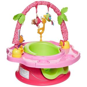 Summer by Bright Starts Deluxe SuperSeat, Island Giggles, Fun Baby Seat for Sitting Up, Playtime, and Meals, Ages 4 Months to 4 Years